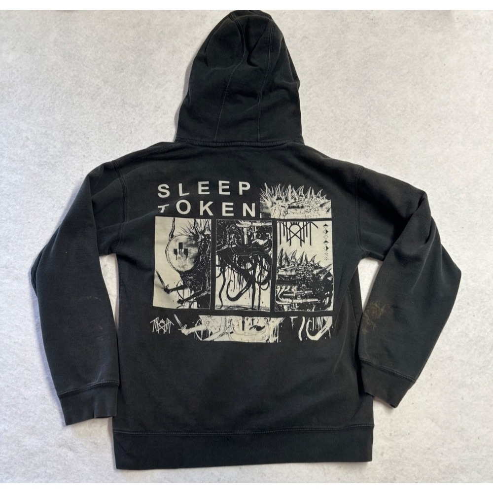 Sleep Token Symbols & Beings Drawstring Hoodie Black Size MEDIUM Hot Topic